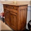 F01. 18th century Italian walnut buffet. 43”h x 45”w x 19”d 